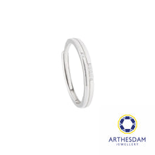 Load image into Gallery viewer, Arthesdam Jewellery 925 Silver Two Tier Solo x Row Solitaire Adjustable Ring
