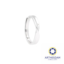 Load image into Gallery viewer, Arthesdam Jewellery 925 Silver Single Solitaire Twisted Adjustable Ring
