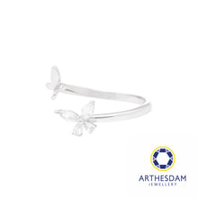 Load image into Gallery viewer, Arthesdam Jewellery 925 Silver Double Butterfly Adjustable Ring
