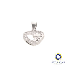 Load image into Gallery viewer, Arthesdam Jewellery 925 Silver Heart with Love Pendant
