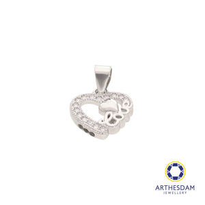 Arthesdam Jewellery 925 Silver Heart with Love Pendant