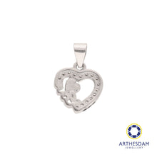 Load image into Gallery viewer, Arthesdam Jewellery 925 Silver Heart with Love Pendant
