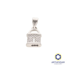 Load image into Gallery viewer, Arthesdam Jewellery 925 Silver Sparkling Lock Pendant
