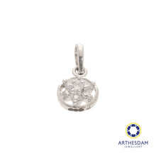 Load image into Gallery viewer, Arthesdam Jewellery 925 Silver Sparkling Flower in Frame Pendant
