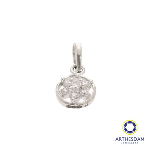 Arthesdam Jewellery 925 Silver Sparkling Flower in Frame Pendant