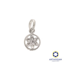 Load image into Gallery viewer, Arthesdam Jewellery 925 Silver Sparkling Flower in Frame Pendant
