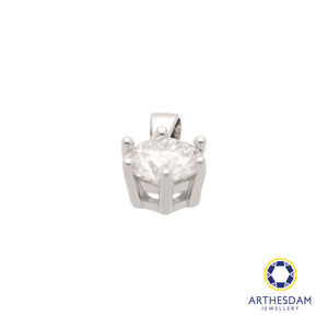 Arthesdam Jewellery 925 Silver Moissanite Solitaire Pendant