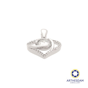 Arthesdam Jewellery 925 Silver Moissanite 3 Hearts Pendant