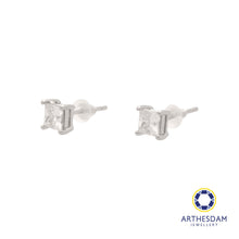 Load image into Gallery viewer, Arthesdam Jewellery 925 Silver Moissanite Square Earrings
