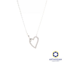 Load image into Gallery viewer, Arthesdam Jewellery 925 Silver Moissanite Interlock Hearts Necklace
