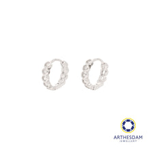 Load image into Gallery viewer, Arthesdam Jewellery 925 Silver Bezel Solitaire Hoop Earrings
