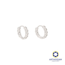 Load image into Gallery viewer, Arthesdam Jewellery 925 Silver Bezel Solitaire Hoop Earrings
