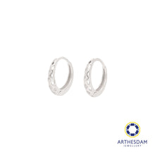 Load image into Gallery viewer, Arthesdam Jewellery 925 Silver Diamond Shape Hoop Earrings
