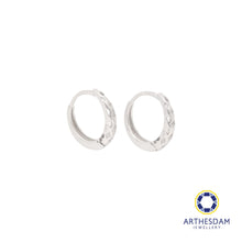 Load image into Gallery viewer, Arthesdam Jewellery 925 Silver Diamond Shape Hoop Earrings
