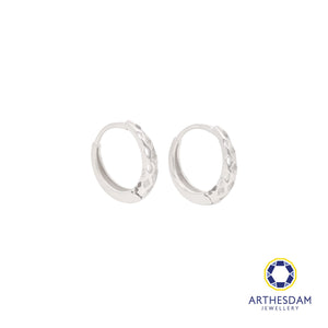 Arthesdam Jewellery 925 Silver Diamond Shape Hoop Earrings