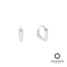 Load image into Gallery viewer, Arthesdam Jewellery 925 Silver Square Hoop Earrings
