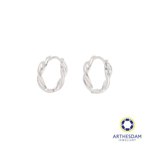 Arthesdam Jewellery 925 Silver Twisted Hoop Earrings