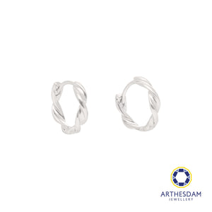 Arthesdam Jewellery 925 Silver Twisted Hoop Earrings