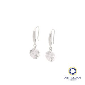 Arthesdam Jewellery 925 Silver Dangling Solitaire Earrings