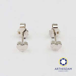 Arthesdam Jewellery 18K White Gold Little Heart Earrings