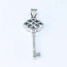 Load image into Gallery viewer, Arthesdam Jewellery 18K White Gold Knot Key Pendant
