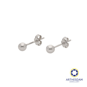 Arthesdam Jewellery 18K White Gold Modern Ball Earrings