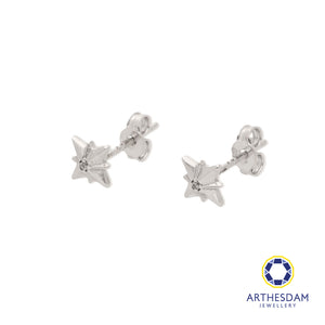 Arthesdam Jewellery 18K White Gold Sparkle With Stone Earrings