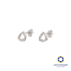 Arthesdam Jewellery 18K White Gold Abstract Triangle Outline Earrings