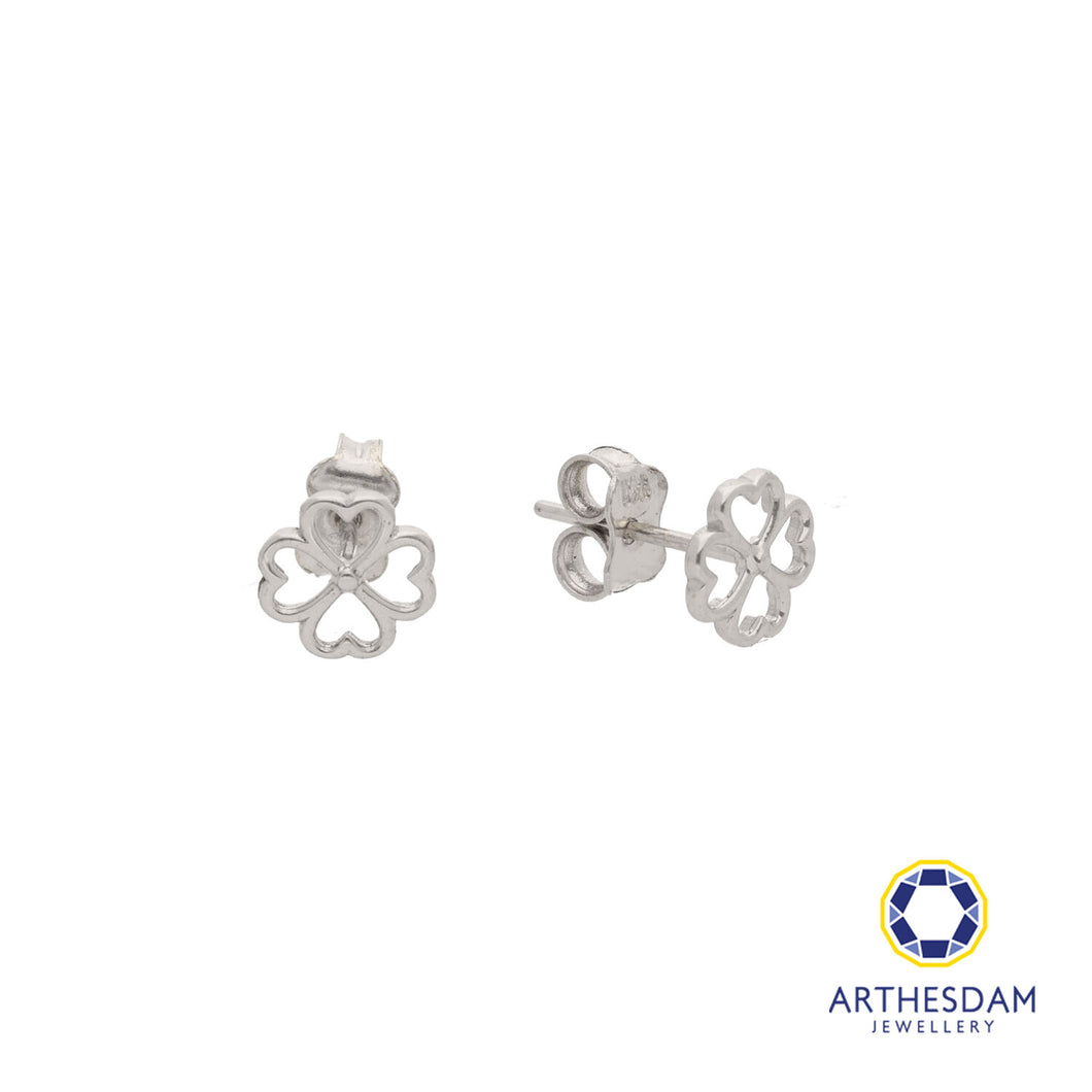 Arthesdam Jewellery 18K White Gold Lucky Clover Earring