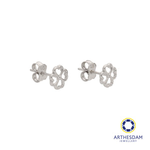 Arthesdam Jewellery 18K White Gold Lucky Clover Earring