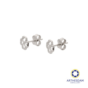 Arthesdam Jewellery 18K White Gold Lucky Clover Earring