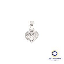 Load image into Gallery viewer, Arthesdam Jewellery 18K White Gold Sparkling Heart Pendant
