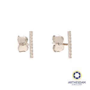 Arthesdam Jewellery 18K White Gold Line Solitaire Earrings