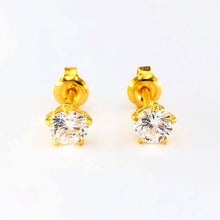 Load image into Gallery viewer, Arthesdam Jewellery 916 Gold Starry Solitaire Earrings
