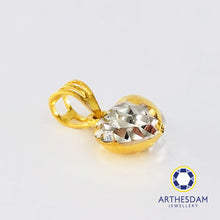 Load image into Gallery viewer, Arthesdam Jewellery 916 Gold Two-toned Textured heart Pendant
