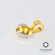 Load image into Gallery viewer, Arthesdam Jewellery 916 Gold Two-toned Textured heart Pendant
