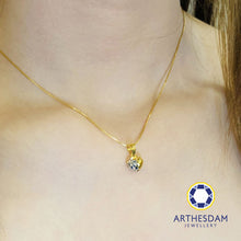 Load image into Gallery viewer, Arthesdam Jewellery 916 Gold Two-toned Textured heart Pendant
