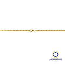 Load image into Gallery viewer, Arthesdam Jewellery 916 Gold Modern Rope Necklace Chain
