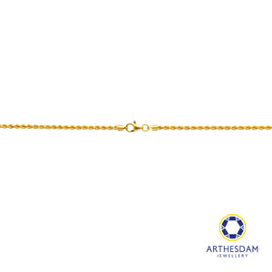 Arthesdam Jewellery 916 Gold Modern Rope Necklace Chain