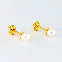 Load image into Gallery viewer, Arthesdam Jewellery 916 Gold Dainty Pearl Earrings
