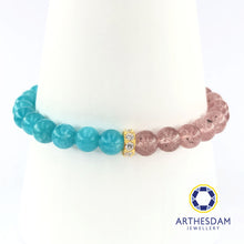 Load image into Gallery viewer, Arthesdam Jewellery 916 Gold Blue VS Pink Quartz Bracelet
