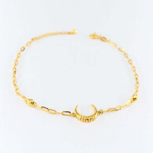 Load image into Gallery viewer, Arthesdam Jewellery 916 Gold Crescent Moon Bracelet
