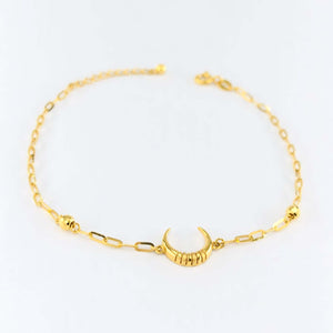 Arthesdam Jewellery 916 Gold Crescent Moon Bracelet