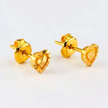 Load image into Gallery viewer, Arthesdam Jewellery 916 Gold Heart Earrings
