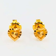 Load image into Gallery viewer, Arthesdam Jewellery 916 Gold Heart Earrings
