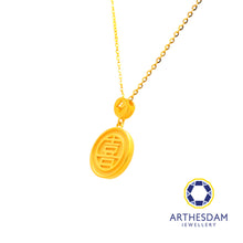 Load image into Gallery viewer, Arthesdam Jewellery 916 Gold Happiness 喜乐 Double-Sided Necklace
