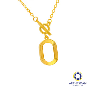 Arthesdam Jewellery 916 Gold Geometric Pattern Necklace