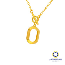 Load image into Gallery viewer, Arthesdam Jewellery 916 Gold Geometric Pattern Necklace
