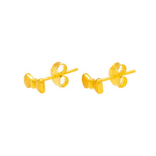 Load image into Gallery viewer, Arthesdam Jewellery 916 Gold Bowtie Ribbon Earrings
