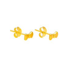 Load image into Gallery viewer, Arthesdam Jewellery 916 Gold Bowtie Ribbon Earrings
